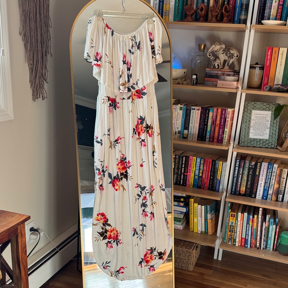 Floral Off-Shoulder Maxi Dress